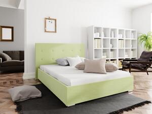 Jednolůžková postel s úložným prostorem FLEK 1 - 120x200, žlutozelená
