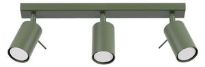 Sollux SL.1502 - Bodové svítidlo RING 3xGU10/10W/230V zelená