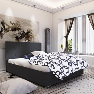 Jednolůžková čalouněná postel FLEK 3 - 120x200, černá