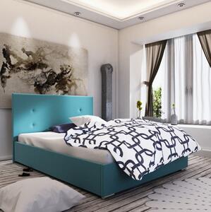 Jednolůžková čalouněná postel FLEK 3 - 120x200, modrá