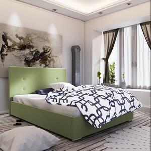 Jednolůžková čalouněná postel FLEK 3 - 120x200, žlutozelená