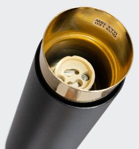 Sollux SL.1410 - Bodové svítidlo NERO 1xGU10/10W/230V 12,5 cm černá/zlatá