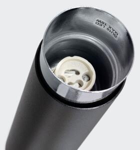 Sollux SL.1409 - Bodové svítidlo NERO 1xGU10/10W/230V 22,5 cm černá/lesklý chrom
