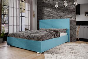 Manželská postel s úložným prostorem FLEK 2 - 140x200, modrá