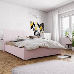 Manželská postel s úložným prostorem FLEK 4 - 140x200, růžová