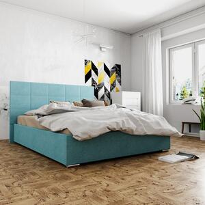 Manželská postel s úložným prostorem FLEK 4 - 180x200, modrá