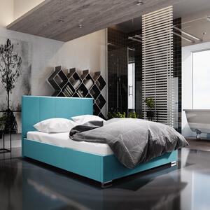 Manželská postel s úložným prostorem FLEK 6 - 160x200, modrá