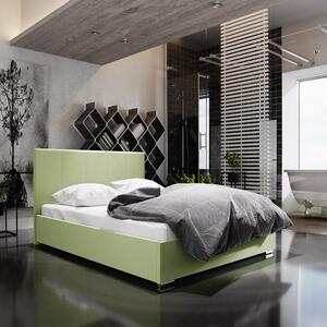 Manželská postel s úložným prostorem FLEK 6 - 140x200, žlutozelená