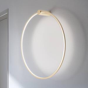 Milagro Lighting LED nástěnné světlo Saturno, zlaté, Ø 80 cm, kov, 4 000 K, Mosaz / zlato, Obývací pokoj / jídelna, Hliník, Moderní