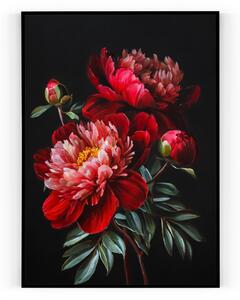 Plakát / Obraz Květ Pivoňky Bez okraje Pololesklý saténový papír A4 - 21 x 29,7 cm