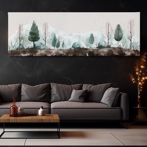 Obraz na plátně - Zima se blíží FeelHappy.cz Velikost obrazu: 120 x 40 cm