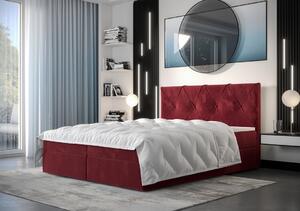 Hotelová postel s úložným prostorem LILIEN COMFORT - 140x200, červená