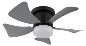 Globo 03609A - LED Stmívatelný stropní ventilátor HINES LED/10W/230V + DO šedá