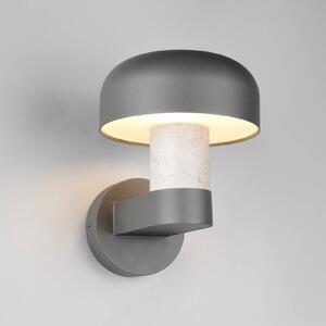 Trio Lighting Venkovní nástěnné svítidlo Fraser, šedá/betonový vzhled, hliník, IP54, E27, stmívatelný, Hliník / šedá / zinek, Hliník