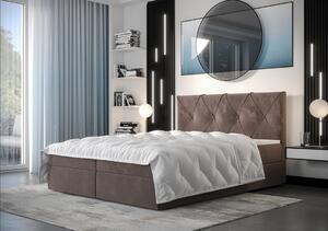 Hotelová postel s úložným prostorem LILIEN - 120x200, mléčná čokoláda