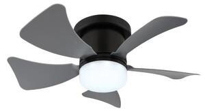 Globo 03609A - LED Stmívatelný stropní ventilátor HINES LED/10W/230V + DO šedá