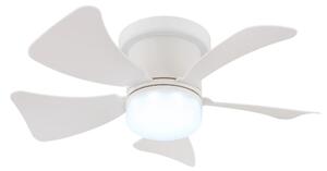 Globo 03609W - LED Stmívatelný stropní ventilátor HINES LED/10W/230V + DO bílá