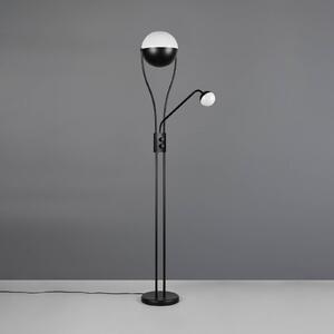 Trio Lighting LED stojací lampa Chris, černá, kov, na čtení, stmívač, stmívatelný, Černá, Obývací pokoj / jídelna, kov, Moderní