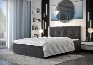 Hotelová postel s úložným prostorem LILIEN - 120x200, popelavá