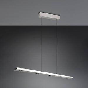 Trio Lighting LED závěsné světlo Graham, nikl, kov, nahoru/dolů, stmívač, stmívatelný, Hliník / šedá / zinek, Obývací pokoj / jídelna, kov, Moderní