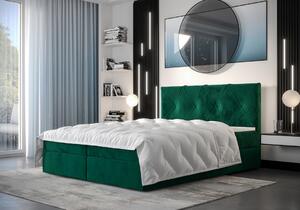 Hotelová postel s úložným prostorem LILIEN COMFORT - 140x200, zelená