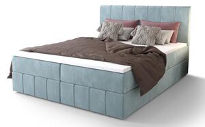 Boxspringová postel s úložným prostorem MADLEN - 120x200, světle modrá