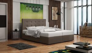 Čalouněná postel s úložným prostorem DELILAH 1 COMFORT - 120x200, světle hnědá