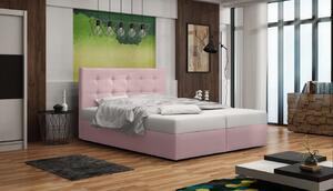 Čalouněná postel s úložným prostorem DELILAH 1 COMFORT - 120x200, růžová