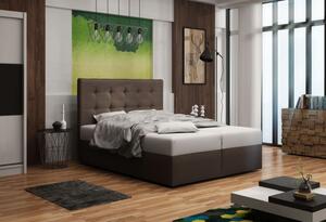 Čalouněná postel s úložným prostorem DELILAH 1 COMFORT - 160x200, hnědá