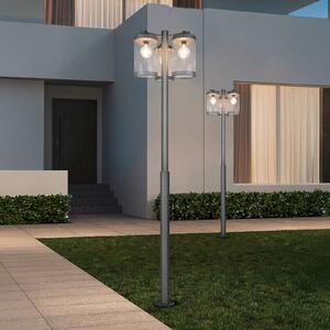 Trio Lighting Venkovní světlo Sambesi, výška 240 cm, antracitová, soumrakový senzor, Černá, Hliník, Moderní