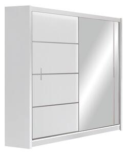 Šatní skříň 180 CHITA se zrcadlem - bílá