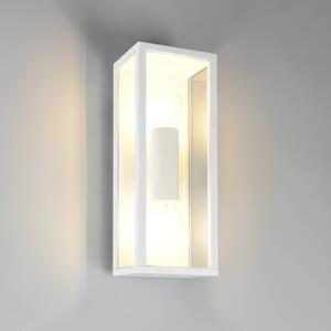 Trio Lighting Venkovní nástěnné svítidlo Garonne, bílá matná, tlakově litý hliník, E27, Bílá / opál, Hliník, Moderní