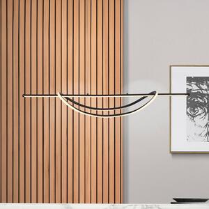 Milagro Lighting Závěsné světlo LED Ambar, kov, černé, 4 000 K, Černá, Obývací pokoj / jídelna, kov, Moderní