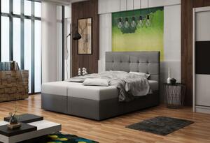 Čalouněná postel s úložným prostorem DELILAH 2 - 200x200, světle šedá