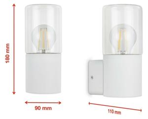 Briloner 320506TF - Venkovní nástěnné svítidlo 1xE27/12W/230V IP44 bílá