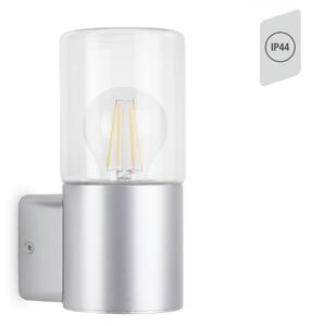 Briloner 320504TF - Venkovní nástěnné svítidlo 1xE27/12W/230V IP44 stříbrná