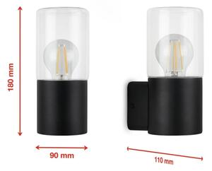 Briloner 320505TF - Venkovní nástěnné svítidlo 1xE27/12W/230V IP44 černá
