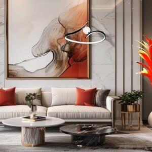 Milagro Lighting Závěsné světlo LED Perla, kov, akryl, černá, 4 000 K, Černá, Obývací pokoj / jídelna, kov, Moderní