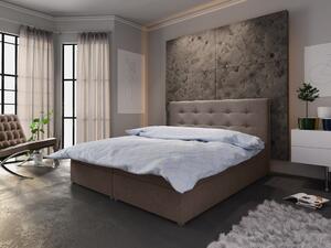Manželská postel s úložným prostorem STIG 6 - 200x200, světle hnědá