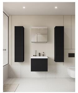 Koupelnový set se zrcadlem IZORIA XL 2 - černý grafit + umyvadlo ZDARMA