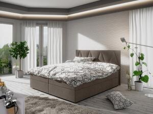 Manželská postel s úložným prostorem STIG 3 - 160x200, světle hnědá