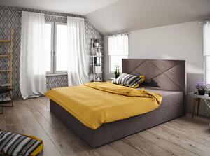 Manželská postel s úložným prostorem STIG 4 - 200x200, hnědá