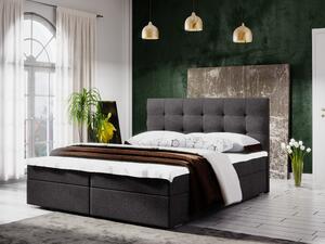 Manželská postel s úložným prostorem STIG COMFORT 5 - 200x200, šedá