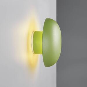 Reality Leuchten LED nástěnné světlo na akumulátor Davey, zelené, stmívatelné, Ø 15,5 cm, stmívatelný, Zelená, Obývací pokoj / jídelna, kov