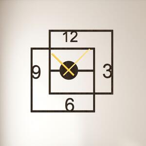 Nástěnné hodiny Double Square Zvolte barvu dekoru: Wenge | Velikost hodin: 40x40
