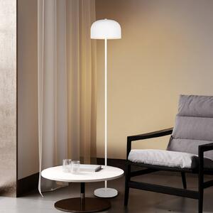 Reality Leuchten LED stojací lampa Jeff, bílá, kov, výška 147 cm, stmívatelný, Bílá / opál, Ložnice, kov