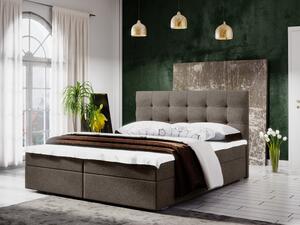 Manželská postel s úložným prostorem STIG COMFORT 5 - 160x200, světle hnědá