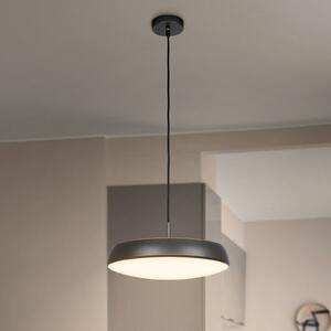Briloner Závěsné světlo Nala, antracitová barva, kov/plast, Ø 35 cm, Černá, Obývací pokoj / jídelna, Plast, Moderní