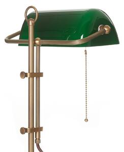 Berliner Messinglampen Pravá bankéřská lampa TULSI, Zelená, Obývací pokoj / jídelna, Sklo, Starožitný