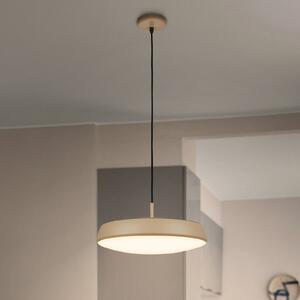 Briloner Závěsné světlo LED Nala, béžové, kov/plast, Ø 35 cm, Krémová / jantar, Obývací pokoj / jídelna, Plast, Moderní